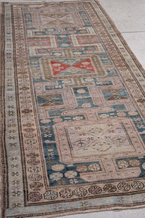 Antique Caucasian Runner Rug (3' x 9')